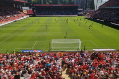 View behind the goal